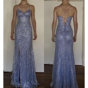 Baby Blue Sequined JUNO Gown